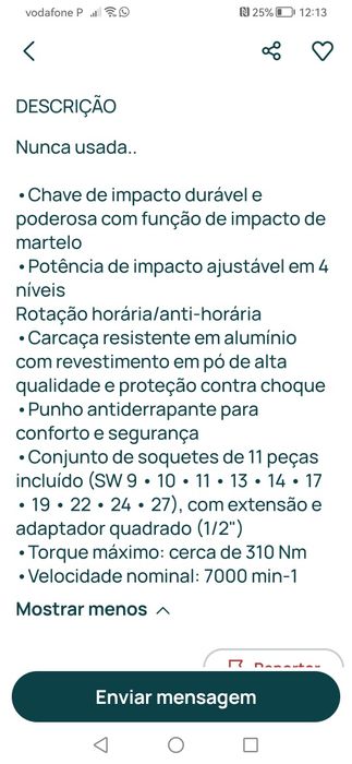 Pistola pneumática de impacto Nova