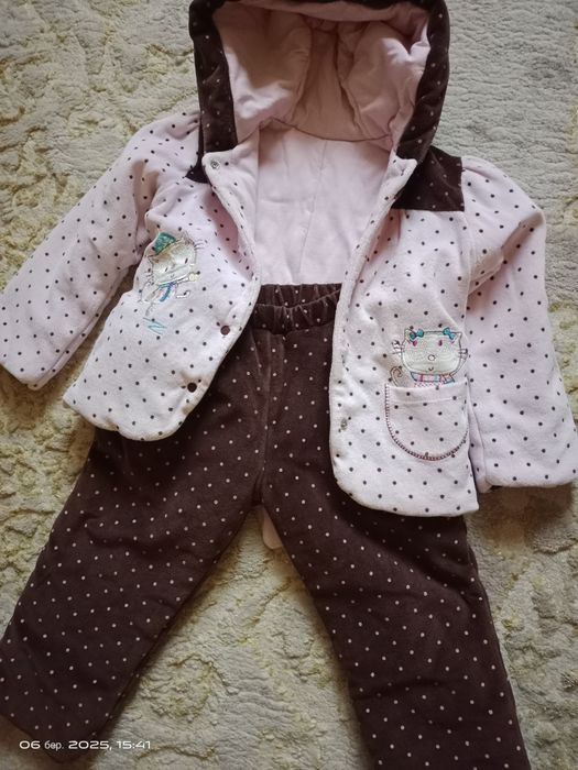 Велюровий весняний комплект на 1;6-2.6 роки.