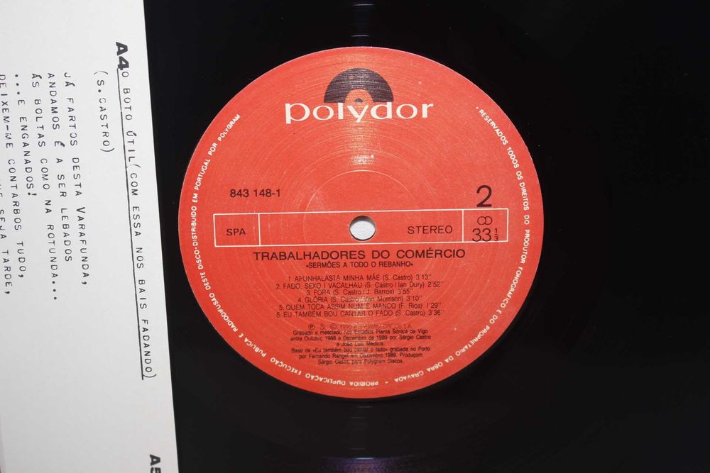 Disco Vinil - Trabalhadores Do Comércio – Sermões A Todo O Rebanho