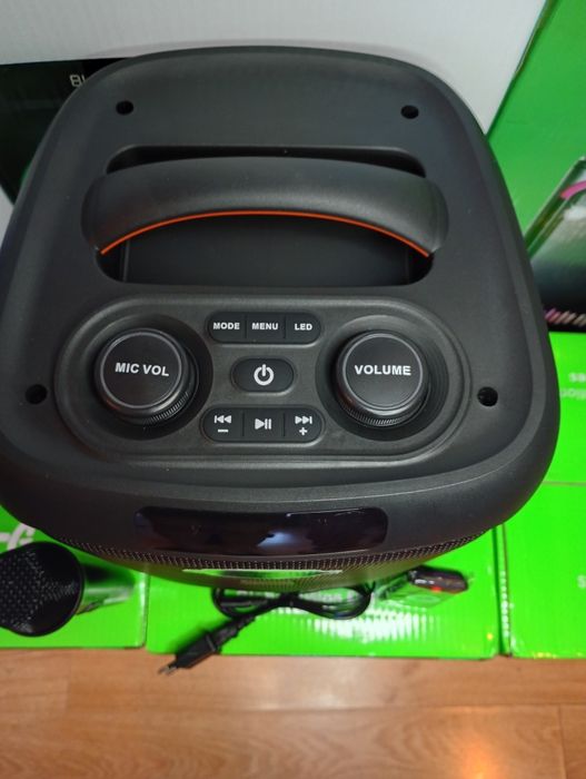 Блютуз караоке акустика Gedi-25(SD,USB,FM) пультДУ, 2микрофона