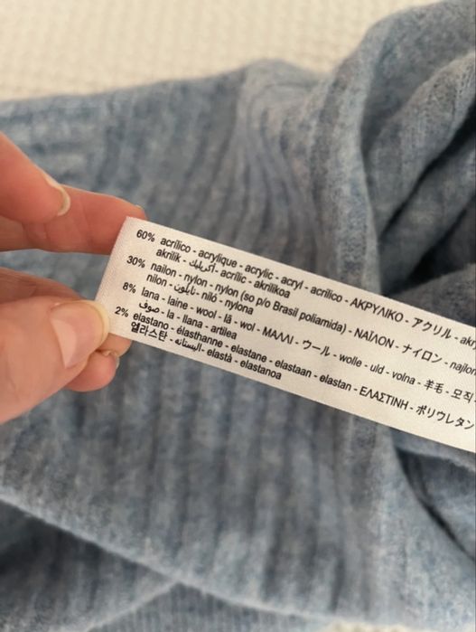 Casaco azul tipo cropped Zara