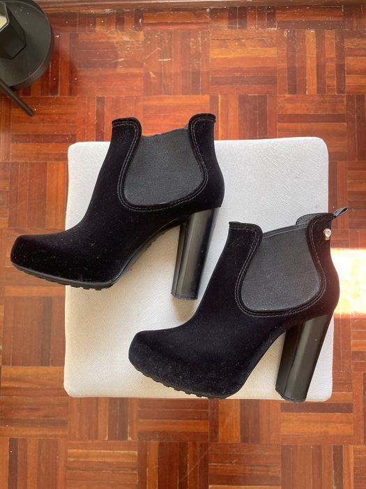 Botins pretos veludo da Lemon Jelly 37