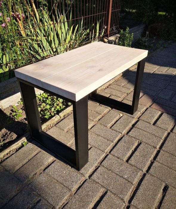 Ławka loft stal drewno