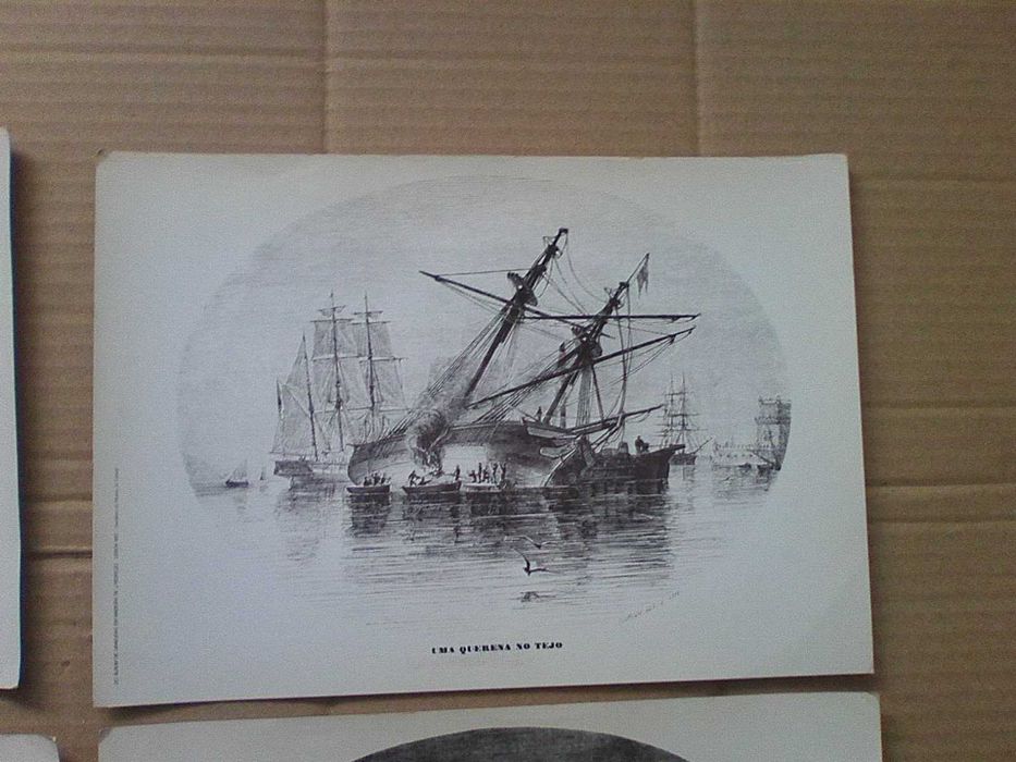 Quatro gravuras em madeira de J. Pedrozo