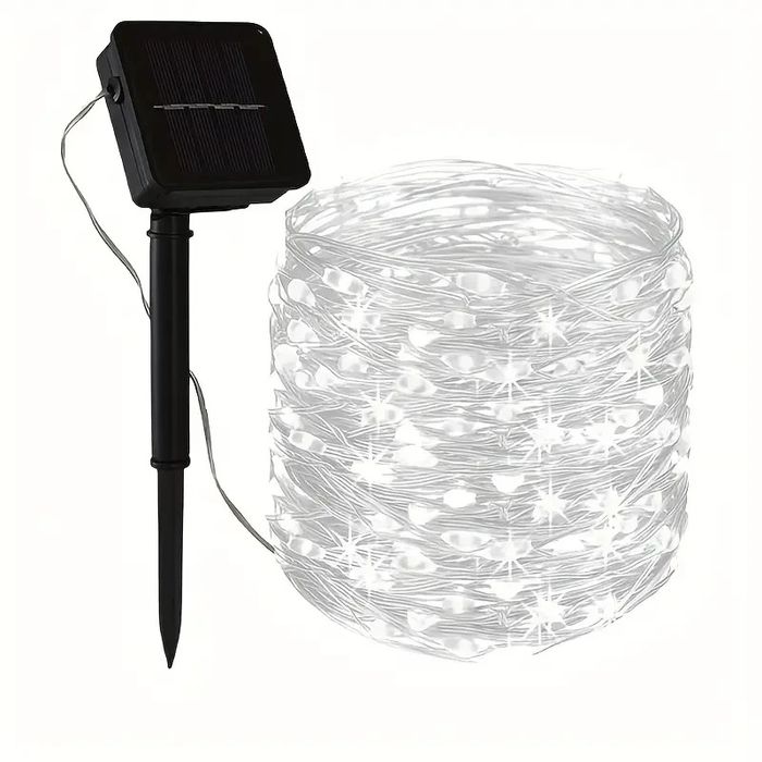 Вулична гірлянда крапля роси на сонячній панелі 30м