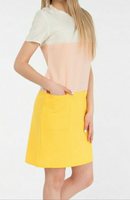 Платье трёхцветное размер 42-44