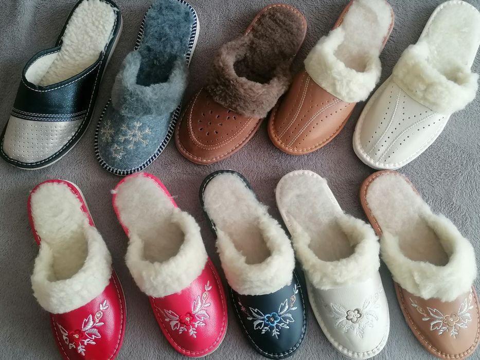 Nowe damskie 38profilowane kapcie góralskie skóra