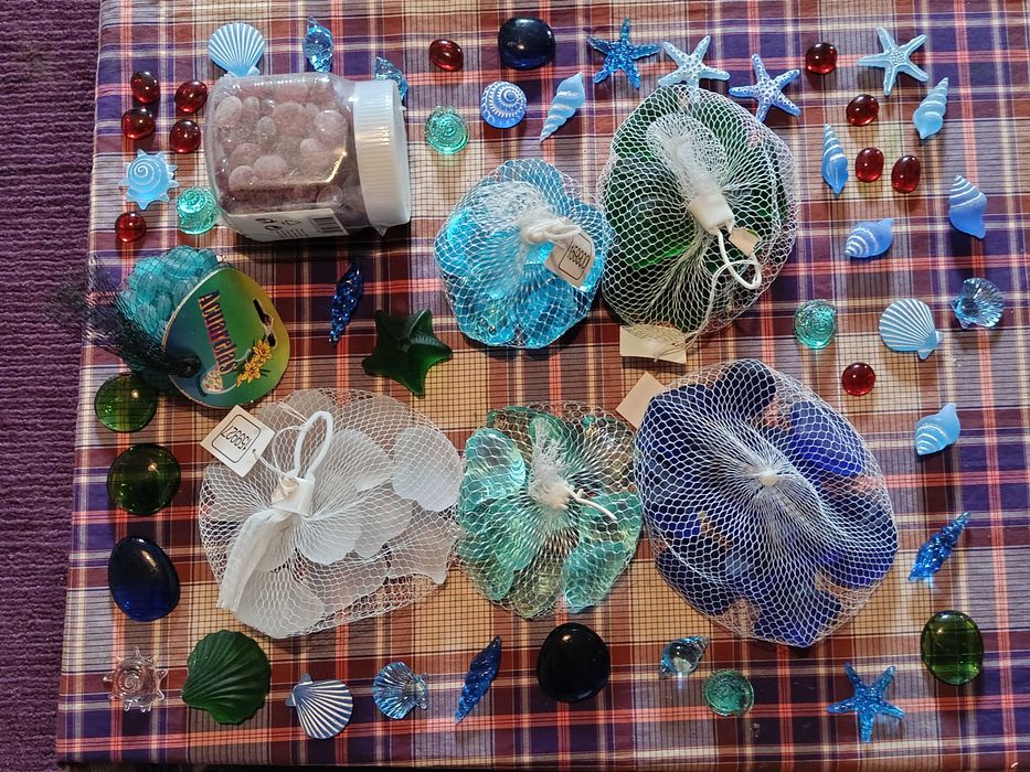 Peças decorativas vidro para vasos aquarios frascos jarras motivo mar