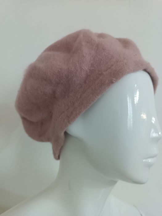 Stylowy Beret z Pomponem H&M – Brudny Róż – One Size