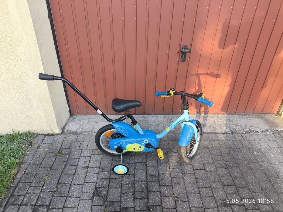 Rowerek btwin, niebieski 14" kola