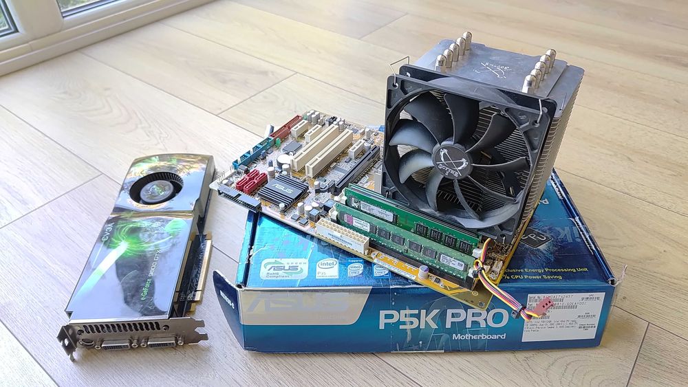 płyta główna ASUS P5K PRO, Intel Core2Quad Q9450, geforce 9800 GTX, RAM