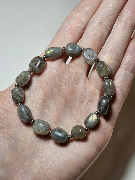 Labradoryt Bransoletka 17cm