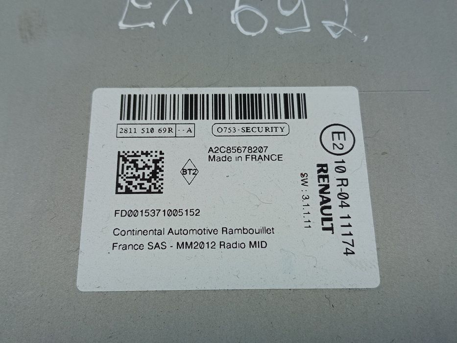 Rádio / auto-rádio RENAULT Zoe (BFM_)