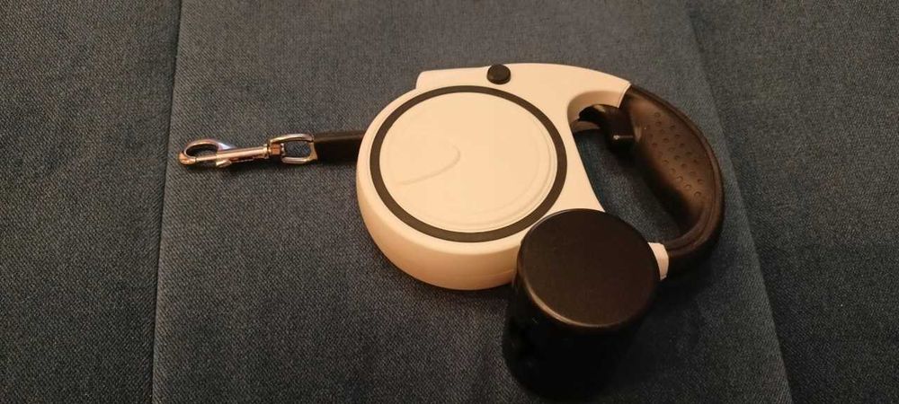 Smycz Dla Psa Z Odblaskiem, Latarka I Pojemnik Na Worek, Automatyczna