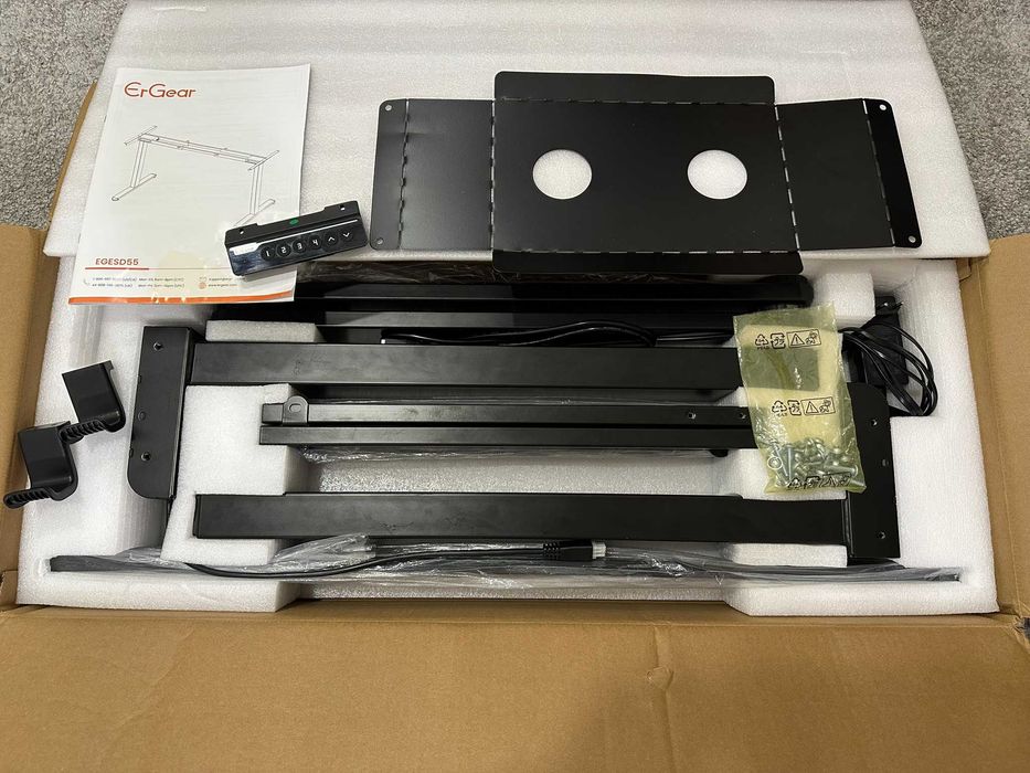 Estrutura secretária sentado em pé ErGear 120kg como nova tampo IDÅSEN