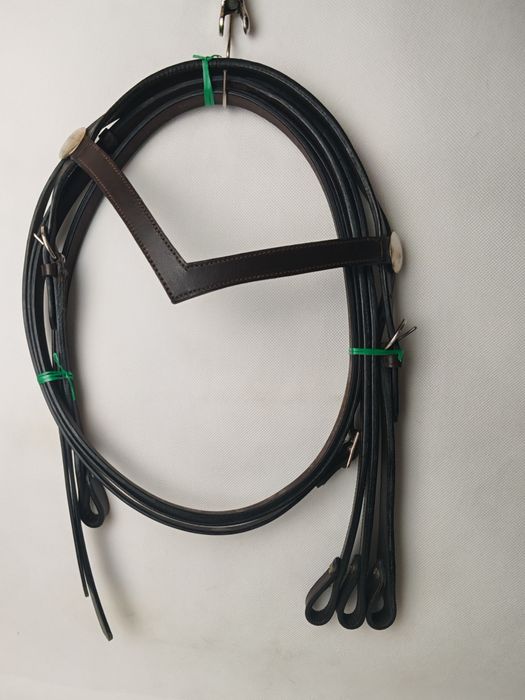 Ogłowie western rozmiar pony cob z wodzami