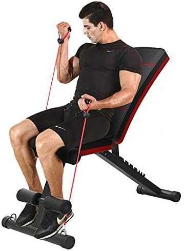 Banco de musculação dobrável, 113 x 50 x 130 cm, peso máx: 250 Kg