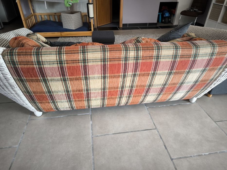 Sofa em ratan vintage