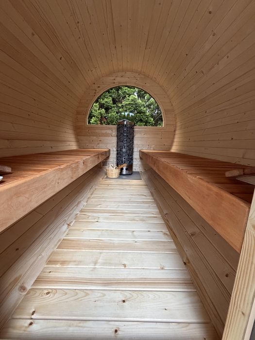 Sauna Typu Beczka 300 cm z Piecem Elektrycznym 9 KW  Wi-FI