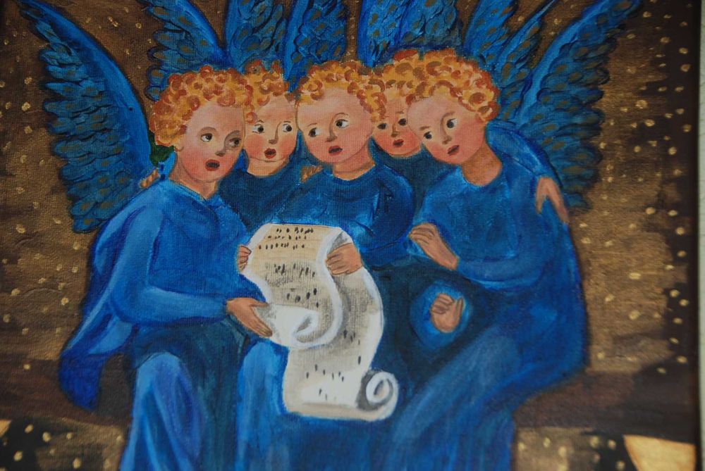 Anioły Obraz akrylowy na płótnie