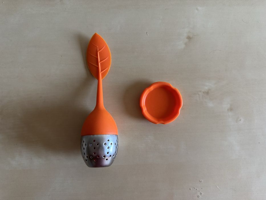 Infusor de chá silicone e aço inoxidável