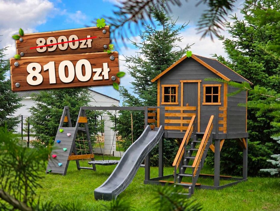 Domek dla dzieci "Prosty" rozmiar XL - plac zabaw