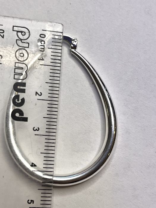 Kolczyki koła owalne duże 925srebro nowe Walentynki