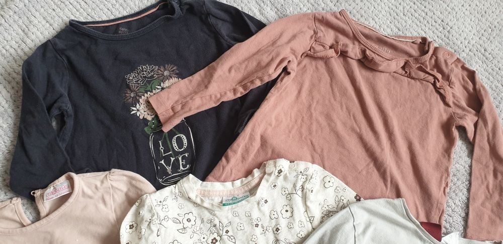 Bluzki koszulki dlugi rekaw Zara, Lupilu, so cute, rozm. 92