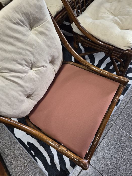Conjunto de 6 Cadeiras Vintage em Bambu e Verga - Estilo Boho Chic.