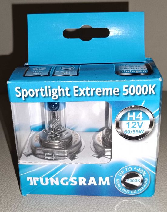 Komplet 2 szt. żarówek halogenowych Tungsram Sportlight Extreme 5000K H4