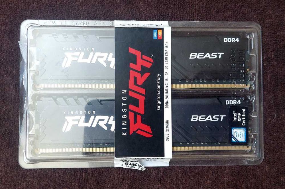 Pamięć RAM Kingston FURY Beast DDR4 32GB 3600 CL18 KF436C18BBK2/32