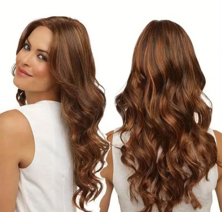 Długa peruka brąz 66cm