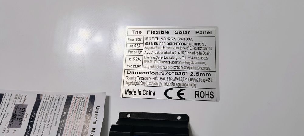 Zestaw paneli słonecznych, fotowoltaicznych 2x100w 2 sterowniki