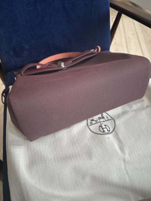 Hermès Herbag Zip PM bordo – oryginał, komplet, paragon, stan bdb