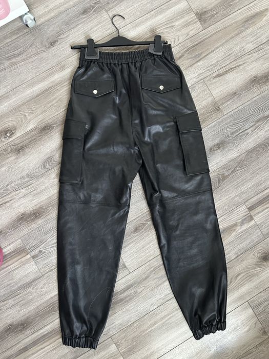 ОРИГІНАЛЬНІ Moschino Jeans Шкіряні Штани Карго
