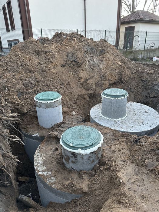 Септик під ключ, копка комуникации, дренажние поля, вигрибние ями