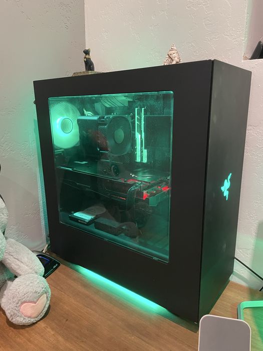 Корпус ПК nzxt s340 Razer Edition ( custom RGB )