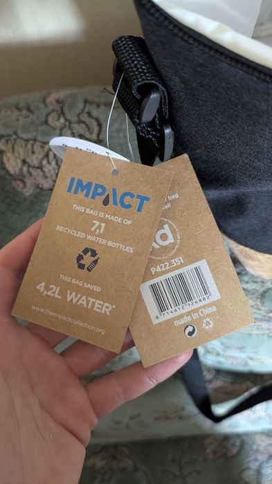 Torba termoizolacyjna XL Impact AWARE RPET czarny + gratis