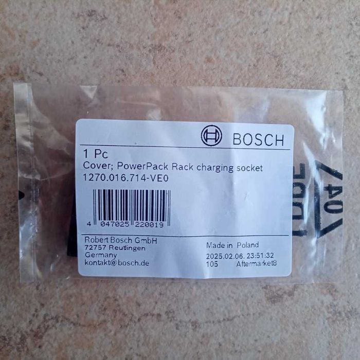 Bosch Tampa para tomada de carregamento de Rack Battery