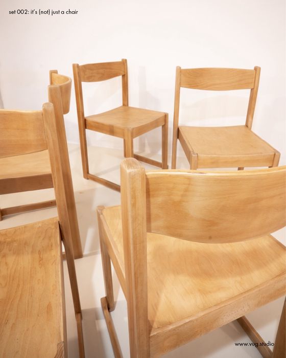 Komplet 6 krzeseł skandynawskich jak Orchestra Chair Frama