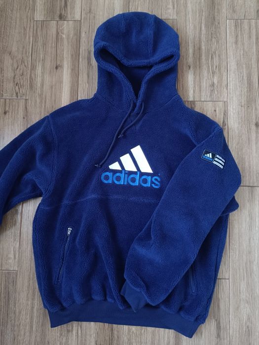 Bluza z kapturem polar Adidas Rare Navy Vintage r XL