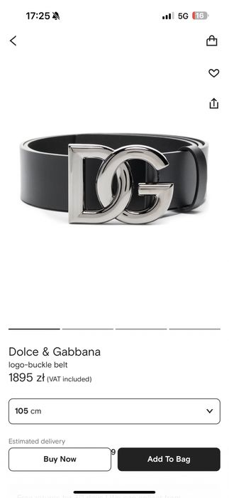 Pasek Dolce & Gabbana logo-buckle