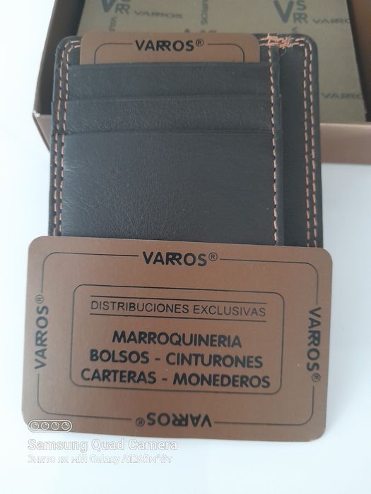 Картхолдер шкіряний коричневий Varros