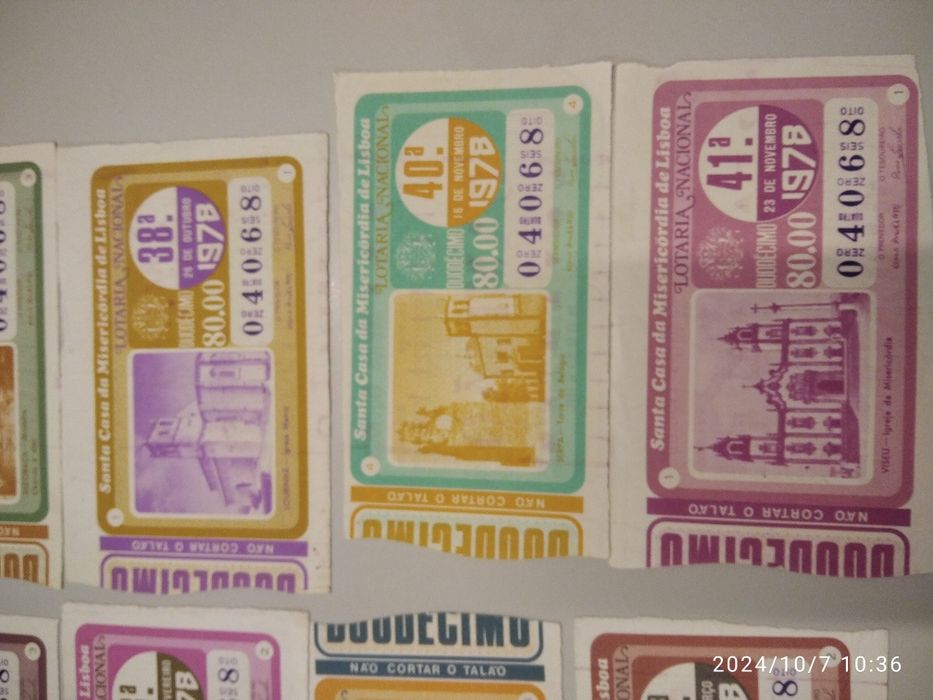 Cautelas de lotaria ano 1977