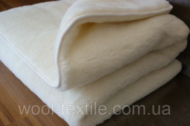 Одеяло из овчины плотное двухслойное, овечья шерсть, плед, покрывало