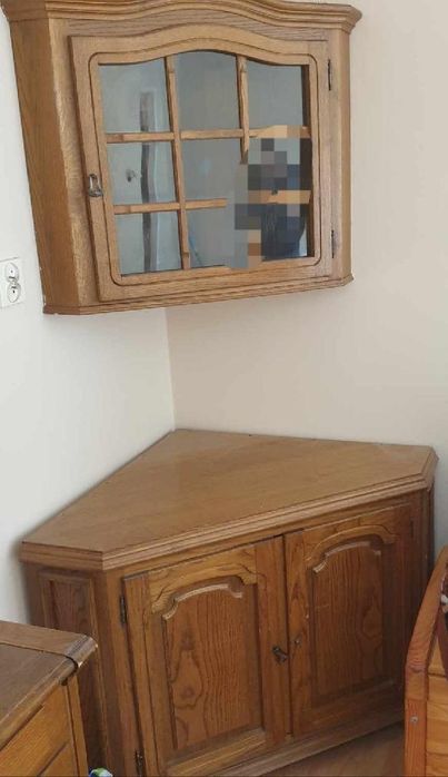 Sprzedam dębowy komplet narożny