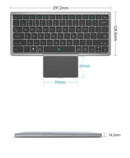 Бездротова преміум-клавіатура KF8700 з тач! На Подарунок! Нова!