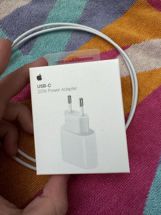 Комплект apple 20w быстрая зарядка айфон кабель и блок iphone