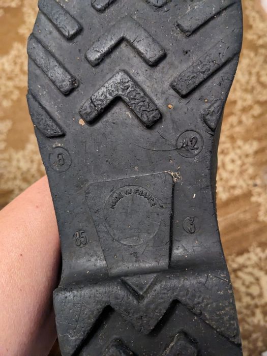 Кожаные ботинки р.44 /29 см/ сапоги резиновые р.42