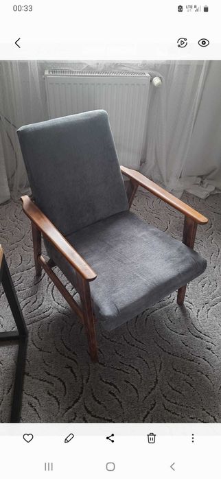 Dwa fotele PRL lata 70